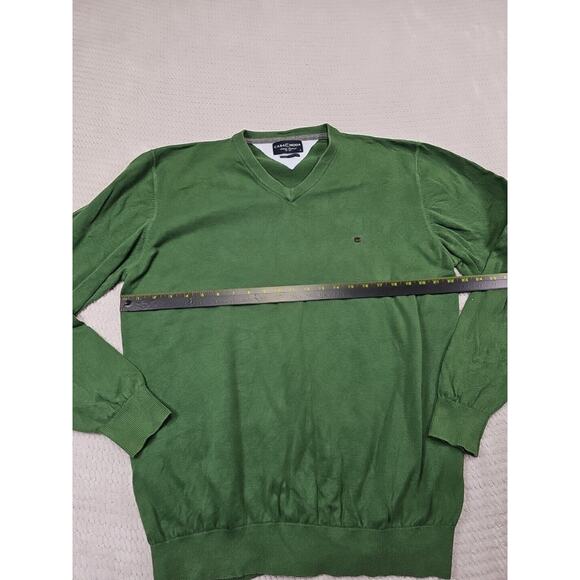Casa Moda Sweater Mens XL Green Vneck Pima Cotton - Picture 3 of 7